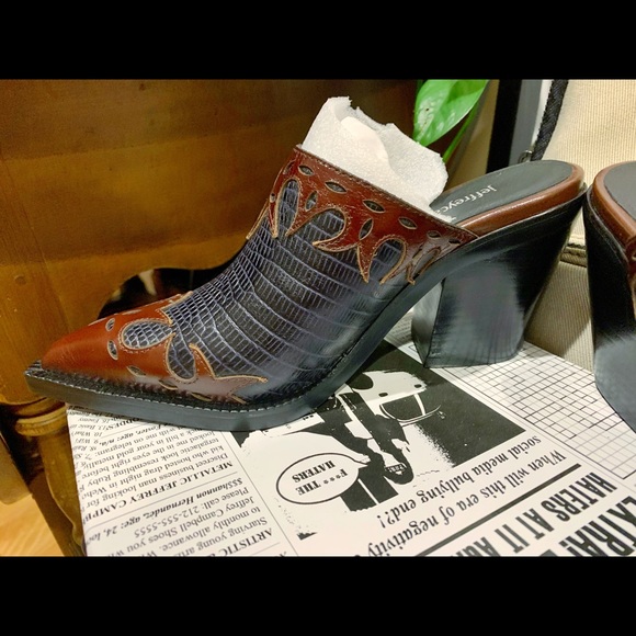 NIB❗️Rare Jeffrey Campbell Tonto Western Mules - Picture 6 of 8